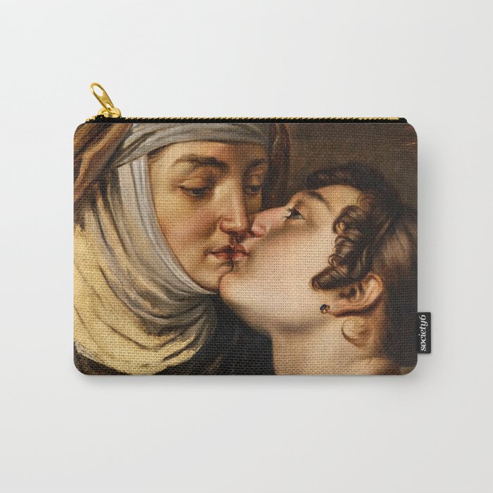 Juliet Kissing her Nurse by Francesco Hayez Carry-All Pouch