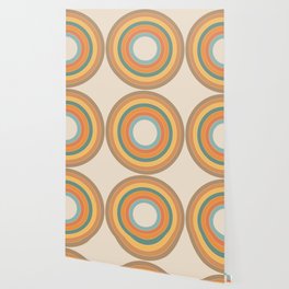 Double semicircles in retro style Wallpaper