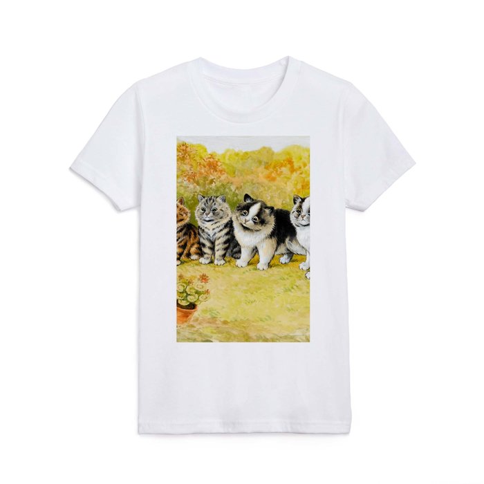 Watch the Birdy by Louis Wain Kids T Shirt