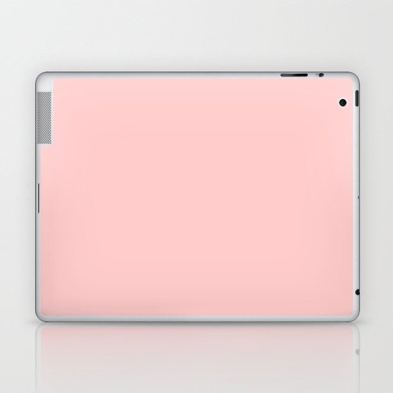Light Pink Solid Color Popular Hues - Patternless Shades of Red Collection - Hex Value #FFCBCB Laptop & iPad Skin
