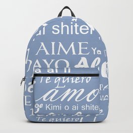 Heart I love you in other languages Backpack