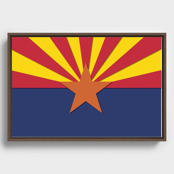 Arizona State Flag Framed Canvas