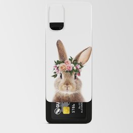 Baby Rabbit, Brown Bunny with Flower Crown, Baby Animals Art Print by Synplus Android Card Case
