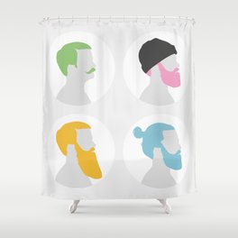 4x Mister hipster Shower Curtain