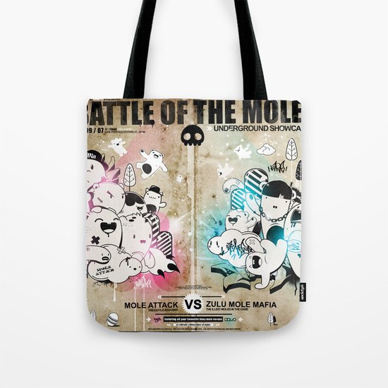 Battle of the moles Tote Bag