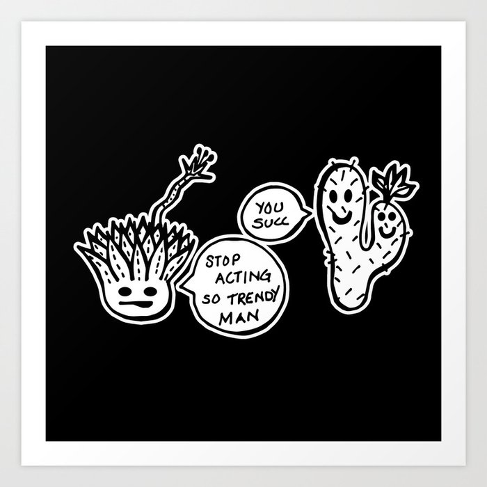 Cacti Ego Black And White Trendy Succulent Illustration Art Print By Andwomanillustrations Society6 It would look great framed for a kids room. society6