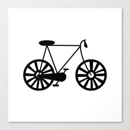 Bike Lover Cyclist Black Print Pattern Canvas Print