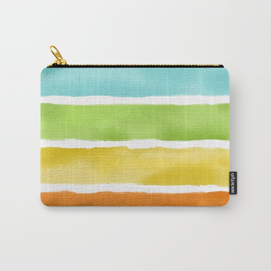 Watercolor Stripes Carry-All Pouch