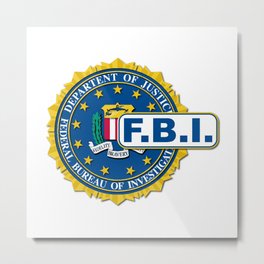 FBI Seal Mockup Metal Print