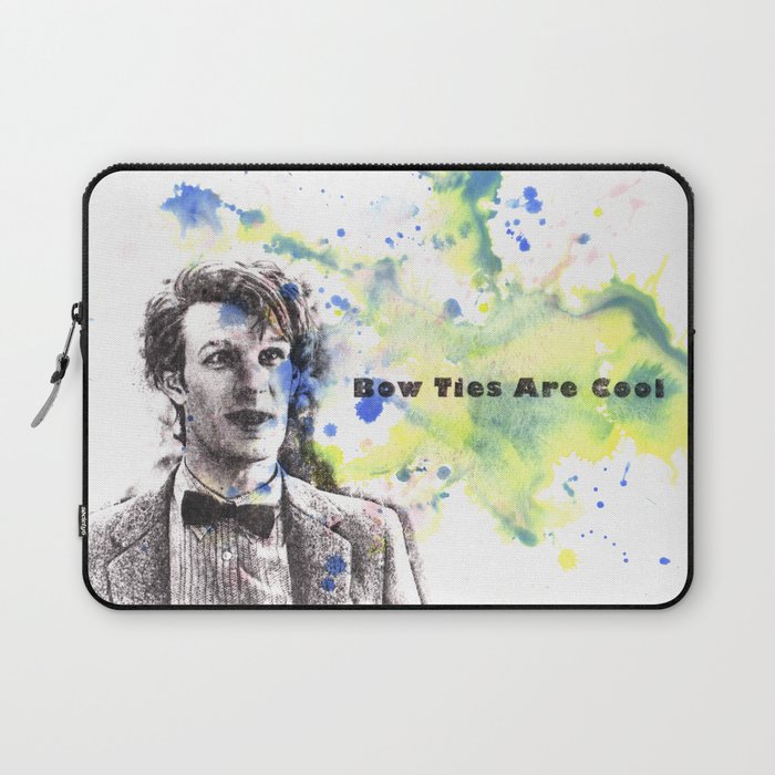 Doctor Who 11th Doctor Matt Smith Bow Ties Are Cool Laptop Sleeve