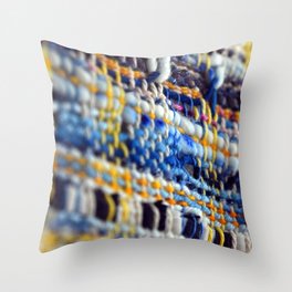 Cycladic Sea Sun (Weaving Detail) Throw Pillow