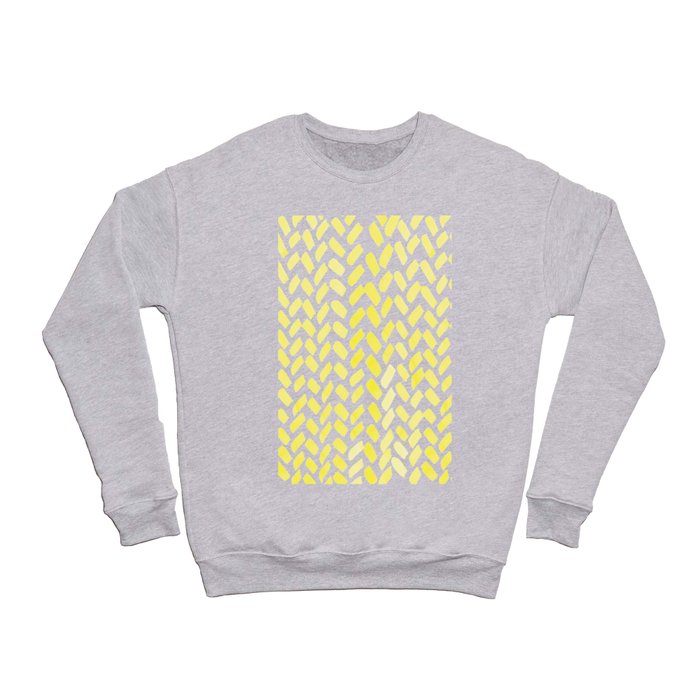 Cute watercolor knitting pattern - yellow lemon Crewneck Sweatshirt