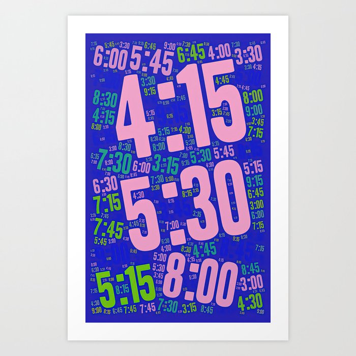 Pace run , number 026 Art Print