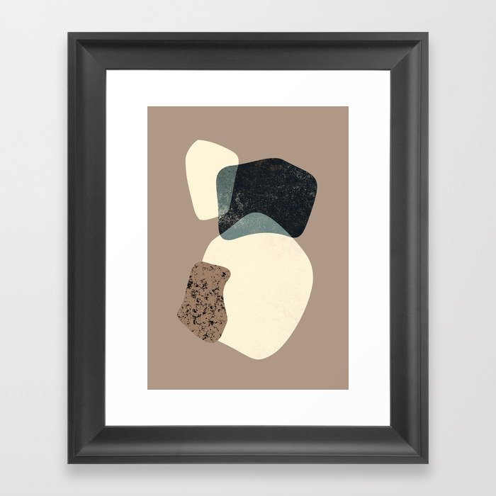 Clay Shapes 03 with Structure Series 01 Framed Art Print