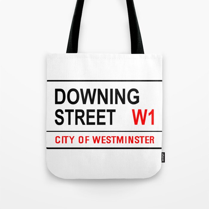 Downing Street Sign Tote Bag