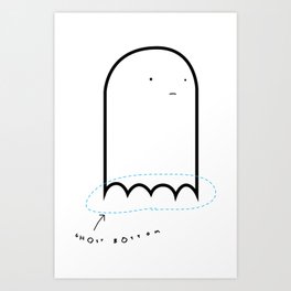 ghost bottom Art Print
