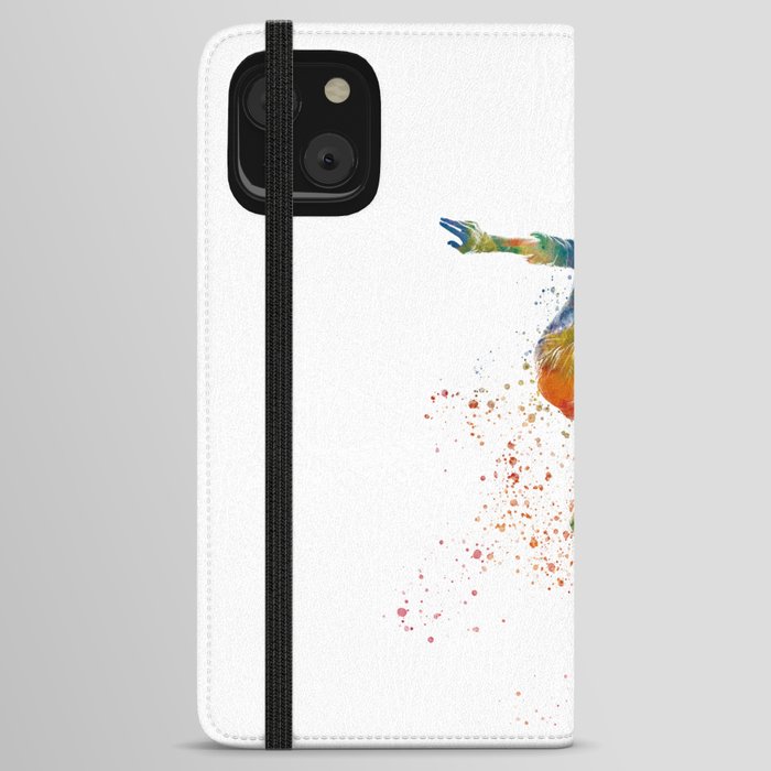 watercolor skater iPhone Wallet Case