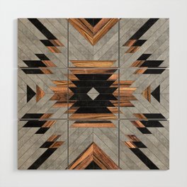 Urban Tribal Pattern No.6 - Aztec - Concrete and Wood Wood Wall Art