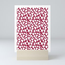 Magenta Heart Pattern Mini Art Print