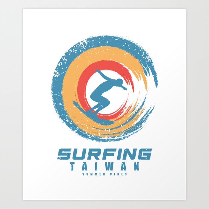 Taiwan surfing Art Print