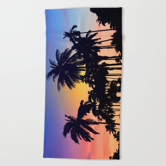 palm tree Beach Towel