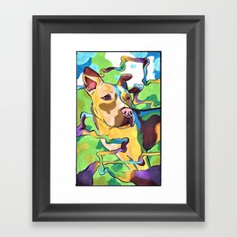 Psychedelic Dog Framed Art Print
