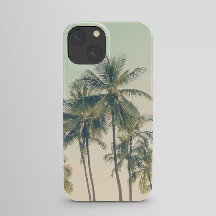 Tropical Skies - Palm Trees, Beach Photography iPhone Case