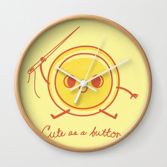 Cute as a button! Wall Clock