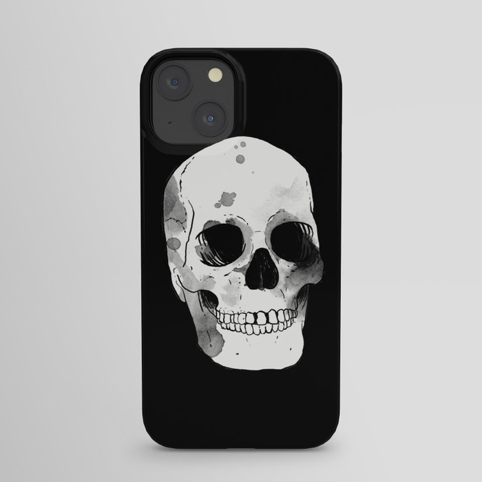 Skull in ink iPhone Case
