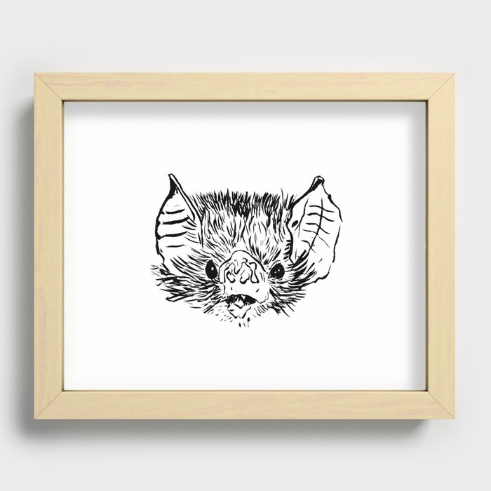 Feisty Bat (Tabitha) Recessed Framed Print