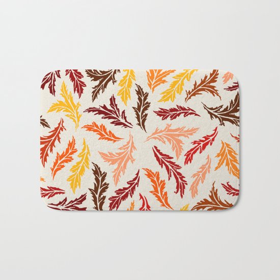 Colorful Leaves Bath Mat