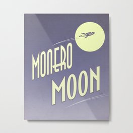 Monero Moon Metal Print | Typography, Xmr, Digital, Monero, Cryptocurrency, Graphicdesign, Currency, Blockchain, Bitcoin 