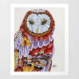 Owl Aura 2 Art Print