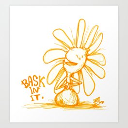 "Bask In It" Flowerkid Art Print