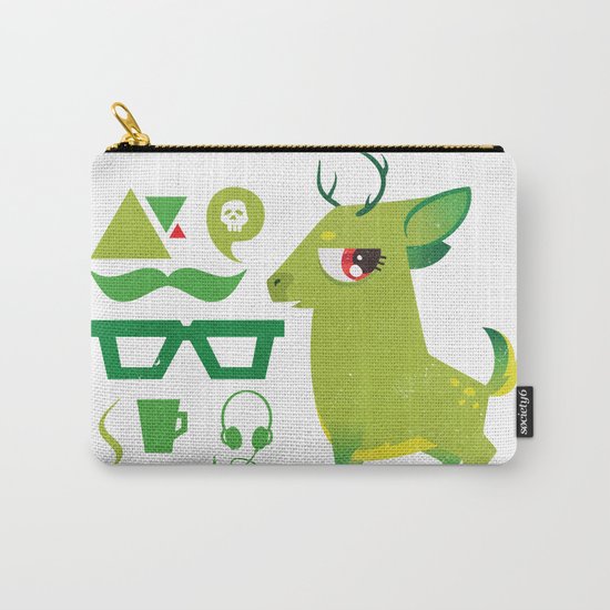 Hipsdeer (green) Carry-All Pouch