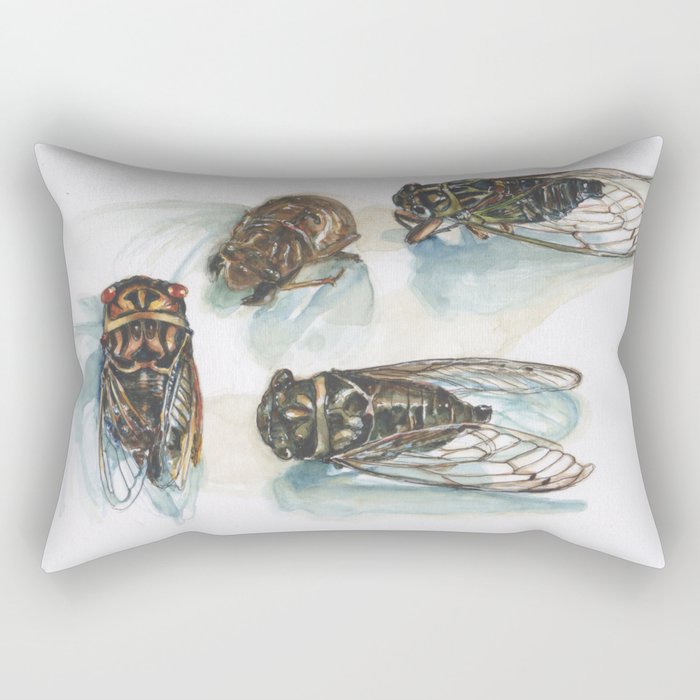 Cicadas Four Rectangular Pillow