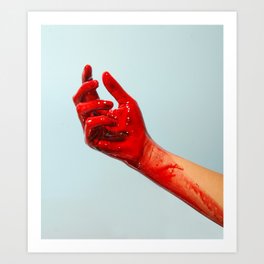 Bloody Hand Art Print