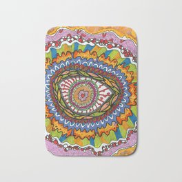 Healing Cells Bath Mat | Healing, Cancer, Colored Pencil, Popart, Mindfulness, Surreal, Drawing, Humming, Empathy 