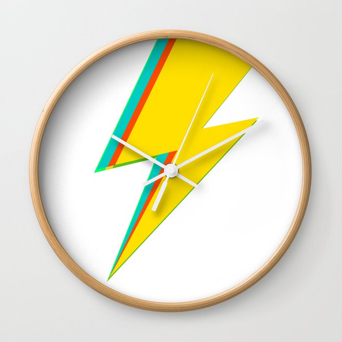 Lightning bolt (yellow Version) Wall Clock