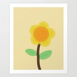 Big Yellow and Orange Flower Art Print