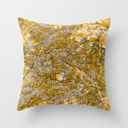 Berlin, Germany - Map Artistic Print Throw Pillow
