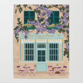 Paris Cafe Au Viex D'Arcole Poster
