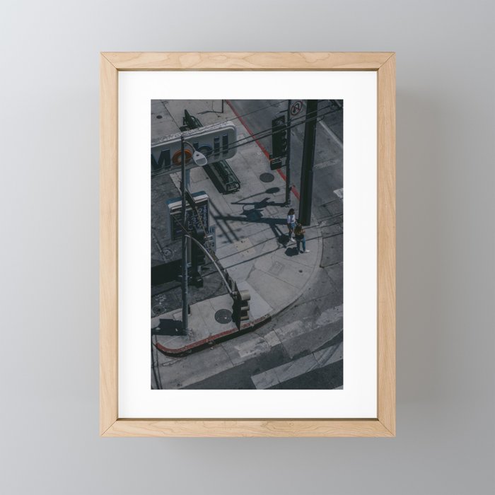 Street Corner, Los Angeles Framed Mini Art Print