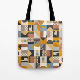 Mid century grid pattern 02 Tote Bag