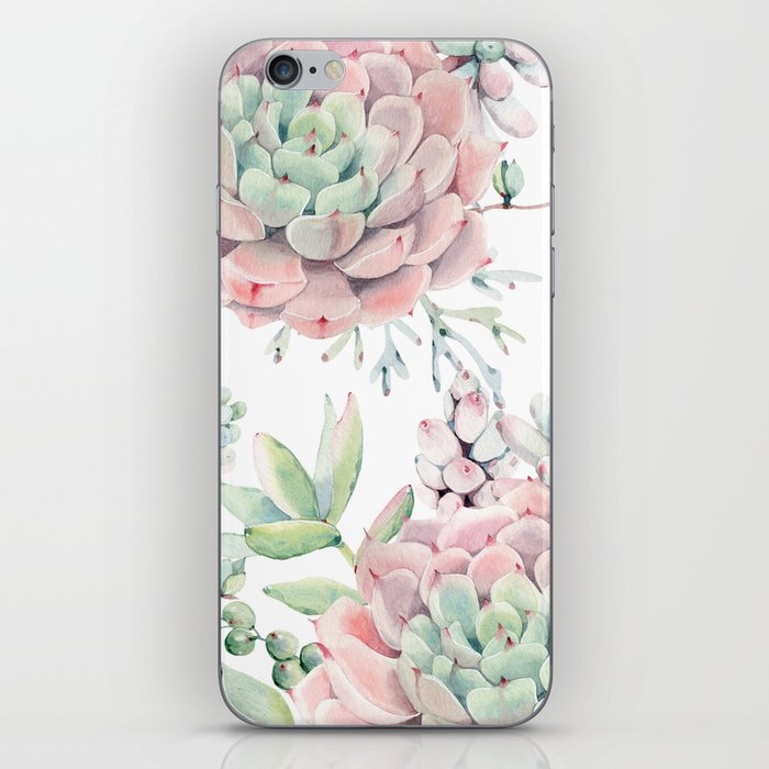 Pink Succulents by Nature Magick iPhone Skin