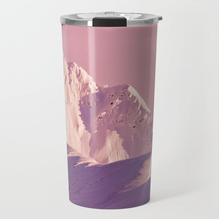 Pink Sherbet - Alaskan Mts. I Travel Mug
