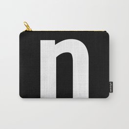 letter N (White & Black) Carry-All Pouch
