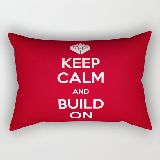 Keep Calm and Build On Rectangular Pillow