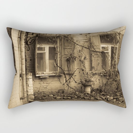 quiet courtyard Rectangular Pillow