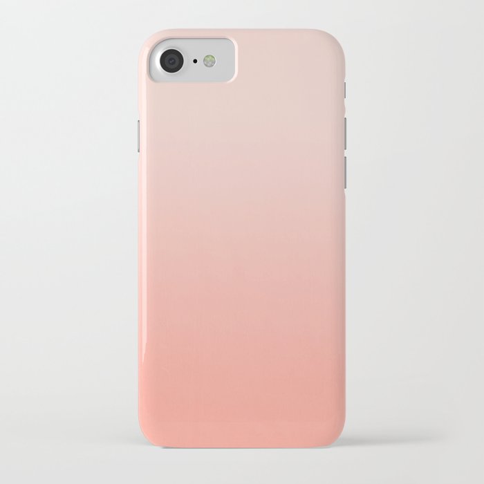 ombre pastel fade peach blush coral gender neutral basic canvas art print minimalist iphone case